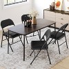 Folding Chairs Set of 2, PU Upholstered Foldable Chairs with Metal Frame, for Dining Room, Wedding, Commercial Banquet, Black - 4 of 4