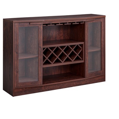 Home Source Jill Zarin Bar Cabinet with Curved Glass Doors