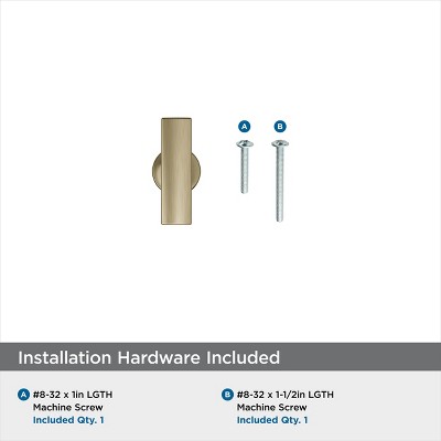 Golden Champagne 1-3/4 Inch T-Handle Bar Knob
