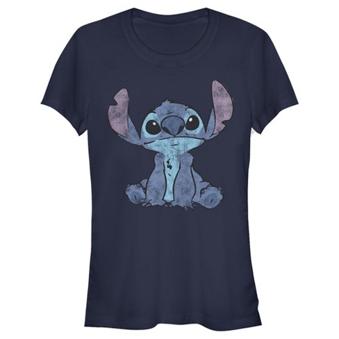 Juniors Womens Lilo Stitch Distressed And Fluffy T shirt Target