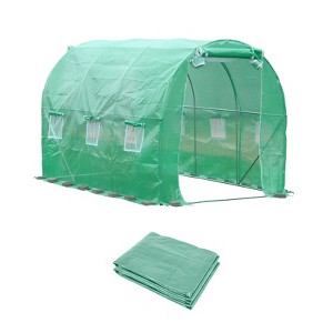 Aoodor Greenhouse Replacement Cover, Large Walk in Tunnel Outdoor Plant Gardening Greenhouse Spare Parts Cover (Frame NOT Included) - 1 of 4