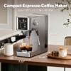 20 Bar Compact Espresso Machine with 48oz Tank, Capsule-Compatible Design, LED Display, Milk Frother, and Pre-Infusion for Lattes & Mochas - 2 of 4