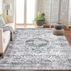 Vintage Large Living Room Rug Non Slip Backing, Washable Low Pile, Non-Shedding, Foldable Ultra-Thin Carpet for Office Bedroom - 2 of 4