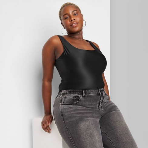 Women's Seamless Fabric Bodysuit - Wild Fable™ Black Xxs : Target
