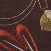 4pk Gobble Embroidered Placemat Brown - Design Imports: Machine Washable, Leaf Pattern, Novelty Shape - 2 of 3