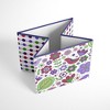 Bacati - Botanical Purple Storage Box Large - 4 of 4
