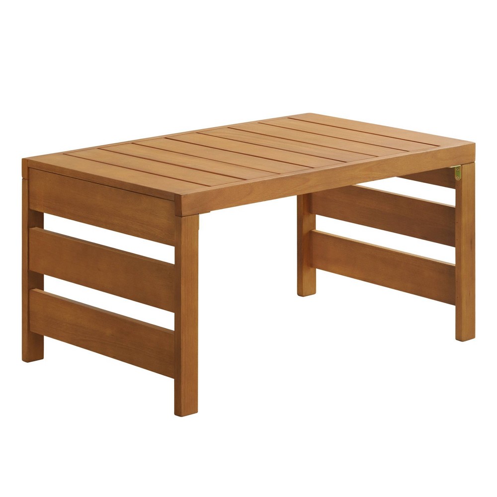 Photos - Coffee Table Alaterre Furniture Barton Eucalyptus Wood Outdoor Slotted  Bro