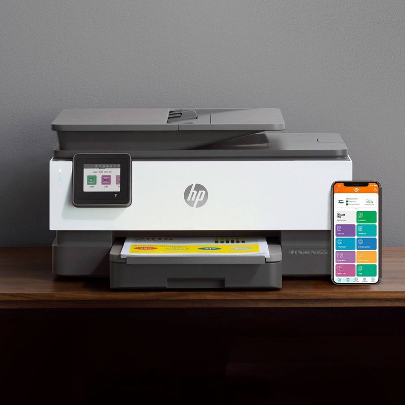 HP OfficeJet Pro 8025e Wireless All-In-One Color Printer, Scanner, Copier, Fax with Instant Ink and HP+ (1K7K3A), 6 of 12