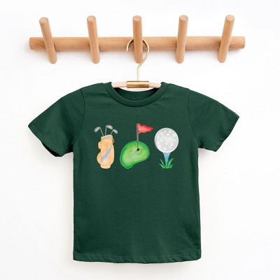 The Juniper Shop Golf Icons Watercolor Toddler Short Sleeve Tee