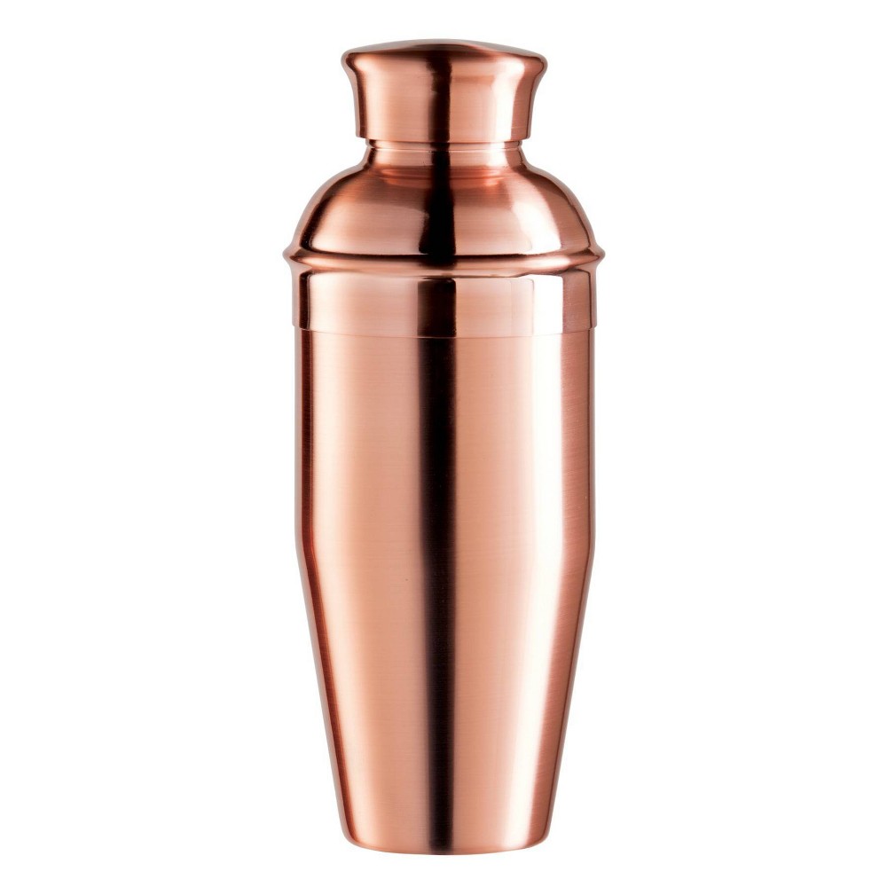 Oggi 26oz Cocktail Shaker Copper: Stainless Steel, Hand Wash, 11" Height, 5" Width, 5" Depth, 0.94 lbs, Gold Color