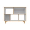 25.78" Minetta 5 Shelf Mid Century Low Bookshelf White - Manhattan Comfort: Enclosed & Open Storage - 4 of 4