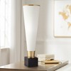 Pacific Coast Lighting Soho 31 3/4" Tall Large Modern Console Lamp Black Marble Single Off-White Shade Living Room Bedroom Bedside Nightstand House - image 2 of 4