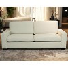 83 Inch Modern Sofa, 3 Seater, Corduroy, Beige - 2 of 4