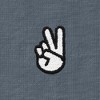 Dalix Peace Sign Embroidered Lightweight Relaxed Jersey Tee Summer Cute Positive Womens - 2 of 4