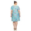 Plus Size Floral Short Sleeve Knee Length Dress - 3 of 4