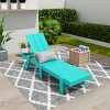 WestinTrends Ashore Modern Poly Reclining Chaise Lounge With Wheels - 2 of 4