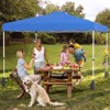 Tangkula 10 X 10 FT Pop up Canopy Tent w/ 1 Sidewall Wheeled Bag 8 Stakes & 4 Wind Ropes - 2 of 4