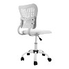 Gray Desk Chairs With Wheels Home Office Chair Comfortable Computer Chair Adjustable Height,360° Swivel Gaming Armless Chair-The Pop Home - 4 of 4