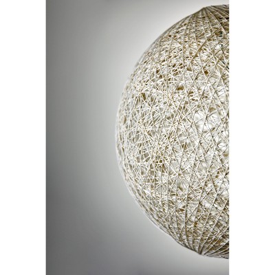Havana 17'' Cream Rattan Sphere Ceiling Lamp