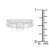 Slickblue Women's Three Stone Eternity Wedding Set – Rhodium-Plated with Clear Cubic Zirconia, Sizes 5 to 10 - 4 of 4