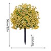 1.97FT Artificial Trees with Ground Spike Set of 2, Weather-Resistant Faux Shrubs Bushes Potted Plants with Flowers for Outdoor Indoor Porch Garden - 2 of 4