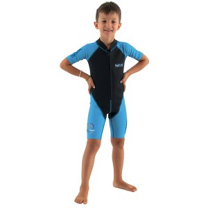 SEAC Dolphin Kids 1.5mm Neoprene Shorty Wetsuit for Swimming Snorkelling - 1 of 3