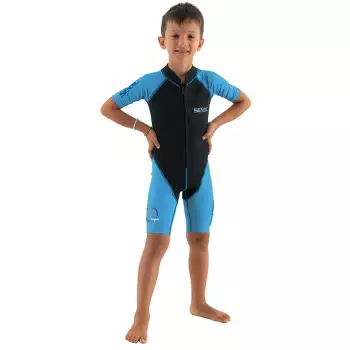 Cressi 1.5mm Neoprene One-piece Long Sleeves Kids Swimsuit Shorty, Pink ...