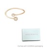 Adornia 14k Gold Vermeil .925 Sterling Silver Adjustable Crystal Overlapping Ring Small - 3 of 4