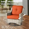 XIZZI 6 Pieces Furniture Set with Swivel Rocking Chairs, Furniture Sofa Set with Ottomans and Loveseat, Rattan Conversation Couch Set - 4 of 4