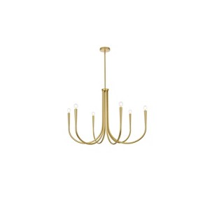 Elegant Lighting Layne 36 inch chandelier in Brass - 1 of 4