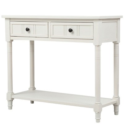 NicBex 35.43"Console Table with 2 Drawers and Open Shelf Modern Farmhouse Style Sofa Table Behind Couch,Suitable for Hallway,Living Room