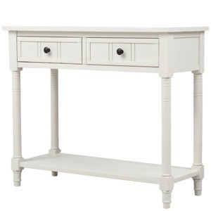 NicBex 35.43"Console Table with 2 Drawers and Open Shelf Modern Farmhouse Style Sofa Table Behind Couch,Suitable for Hallway,Living Room - 1 of 4