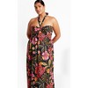 Women's Plus Size Peta Print Maxi Dress - black | CITY CHIC - 2 of 4