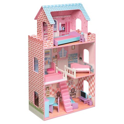 wooden dollhouse for 12 inch dolls