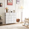FURNIinspire Utility Storage Cabinets 9 Drawer Multi-Functional Tall Dresser Ideal for Organization in Kids Rooms and Beyond, White, 39.3"*11.8"*39.9" - 2 of 4