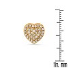 Steeltime Ladies 18k gold plated brass heart shaped simulated diamonds stud earrings - 3 of 4
