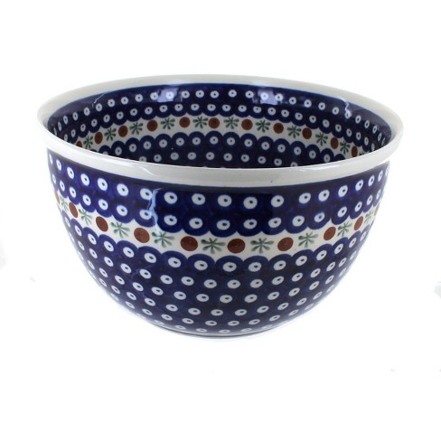 Blue Rose Polish Pottery Stars & Stripes Large Mixing Bowl : Target