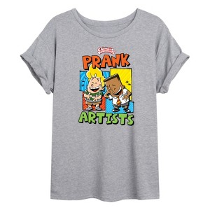 Women's - Captain Underpants - Prank Artists Oversized Graphic T-Shirt - 1 of 4