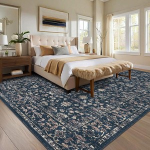 Washable Area Rugs for Living Room Bedroom Area Rug Boho Vintage Rugs Slip Low Pile Soft Lightweight Carpet Indoor - 1 of 4