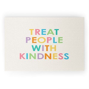 socoart Treat People With Kindness III 36" x 24" Welcome Mat - Society6 - 1 of 3