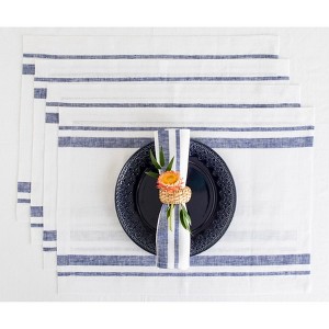 Solino Home Striped Linen Placemats | French Stripe - 1 of 4