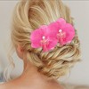 Unique Bargains Women's Phalaenopsis Faux Pearl Duckbill Clip 2 Pcs - 2 of 4