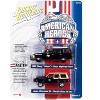 1997 Chevrolet Tahoe Black and White and Jeep Cherokee XJ Black w/Tan 1/64 Diecast Model Cars by Johnny Lightning - 3 of 3