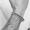 Black Bow Jewelry 8mm Stainless Steel & Black Ceramic Panther Link Bracelet, 8 Inch - 4 of 4