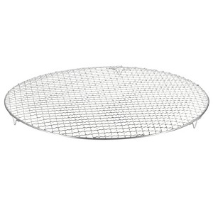 Unique Bargains Stainless Steel Round Cross Wire Barbecue Grill with Legs - 1 of 4