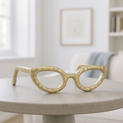 Sagebrook Home Abstract Glasses Aluminum Sculpture Decoration