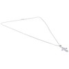 Dicksons Diamond in Rough Angel Cross with CZ Swirl Design 18 Inch Pendant Necklace - 3 of 4