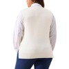 Agnes Orinda Women's Plus Size V Neck Knit Solid Classic Sleeveless Pullover Sweater Vest - 4 of 4