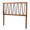 Baxton Studio Rahela Mid-Century Modern Ash Walnut Finished Wood Queen Size Headboard - image 2 of 4