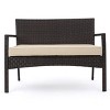 GDFStudio Warner Outdoor Wicker 8 Seater Chat Set with Cushion, Multibrown/Dark Cream - 4 of 4